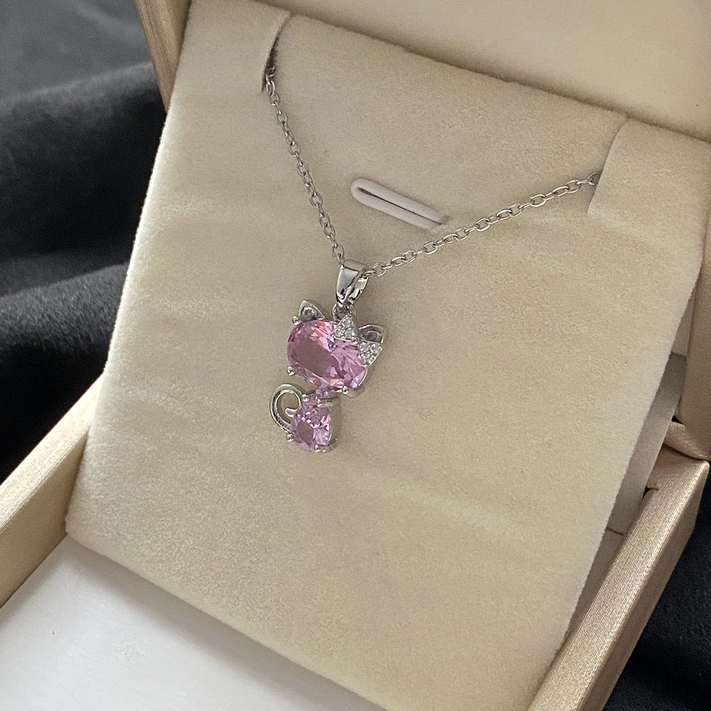 Micro Inlaid Zircon Flower Short Style Versatile Necklaces