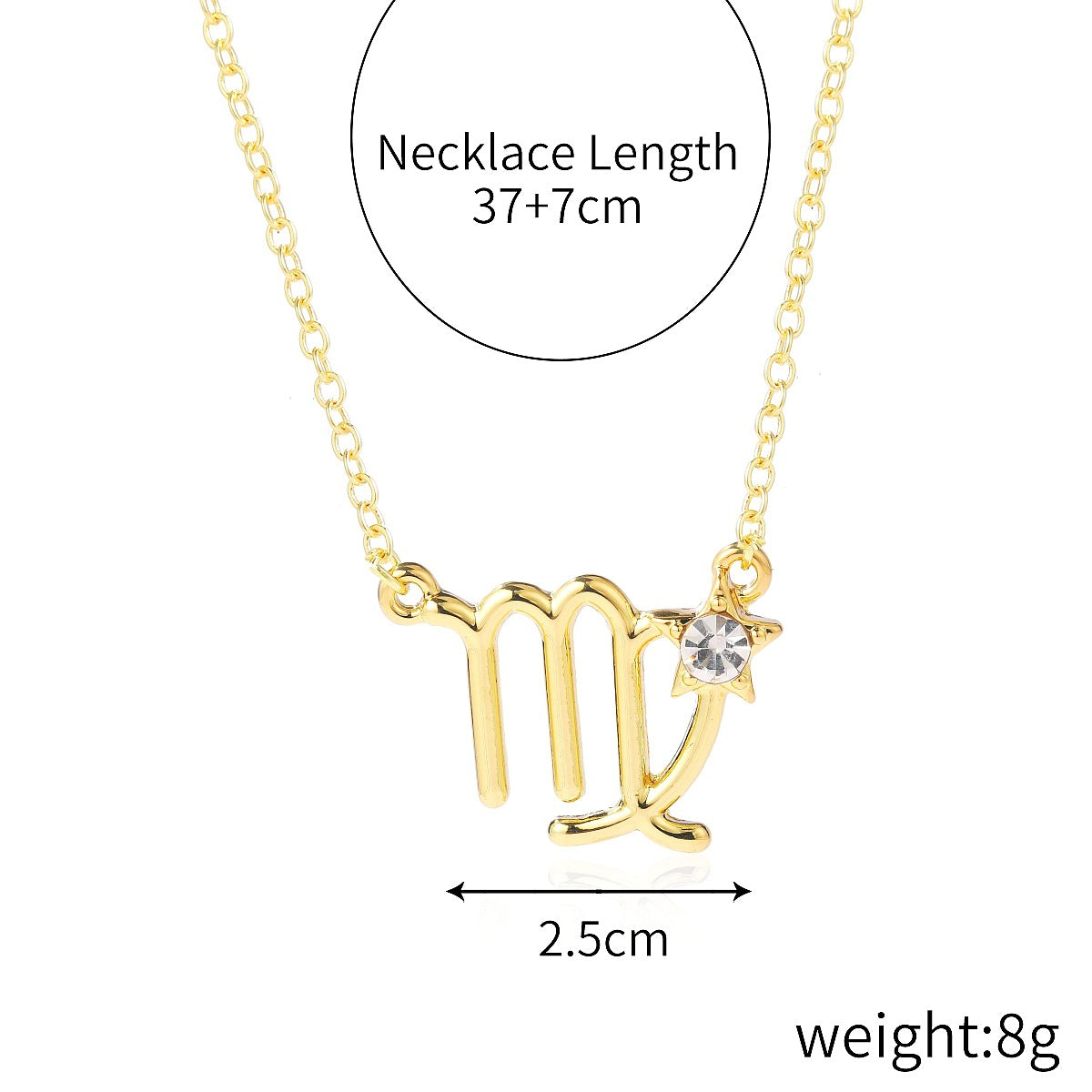 Style Simple Accessories Design Zircon Constellation Necklaces