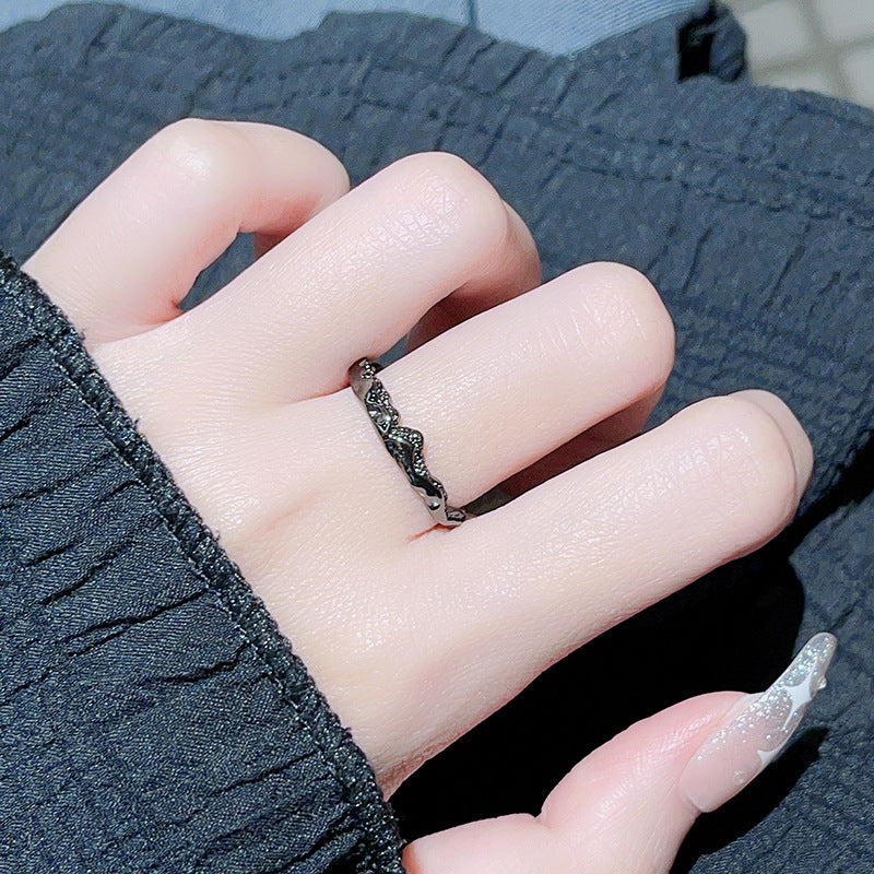 Women's Open Cold Wind Design French Style Rings