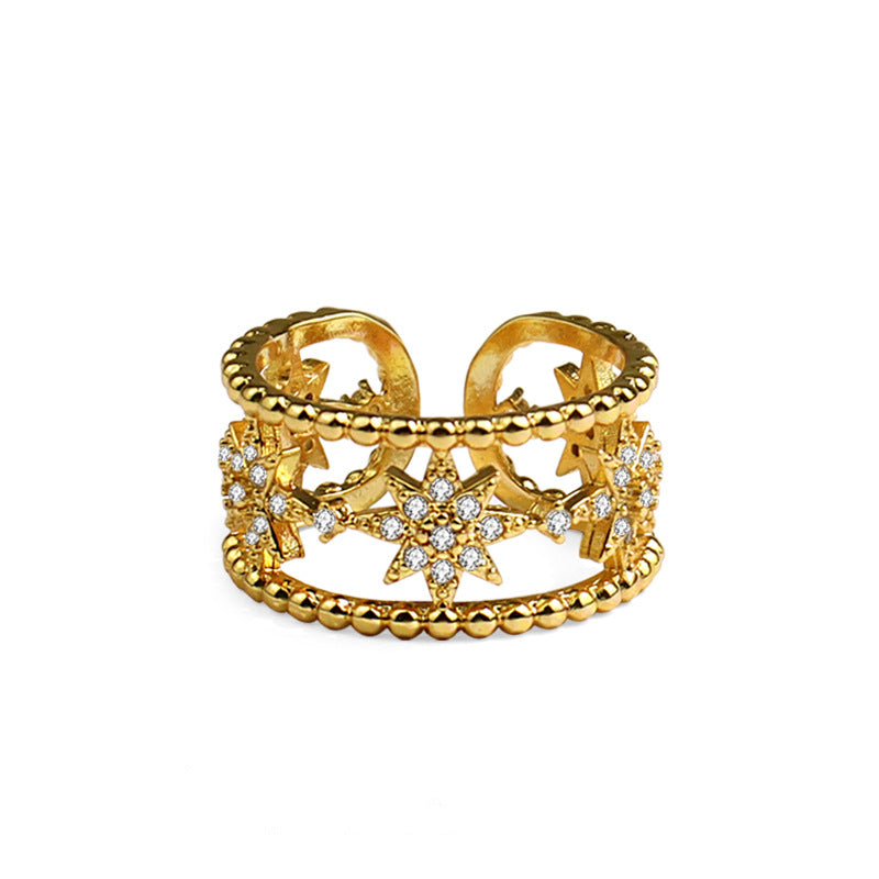 Charakter goldene offene weibliche Temperament-Wildringe