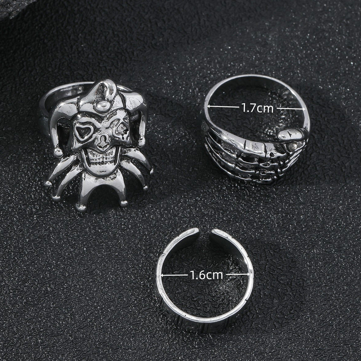 Men's Vintage Skull Distressed Splendid Trendy Hip Rings