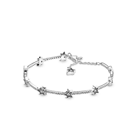 Sier Shining Five-pointed Star Fashion Accessories Personalized Gift Bracelets