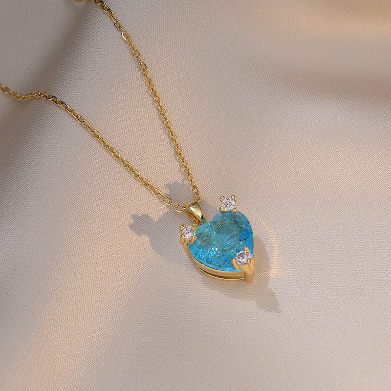 Zircon Special Interest Light Luxury Design Pendant Temperament Necklaces