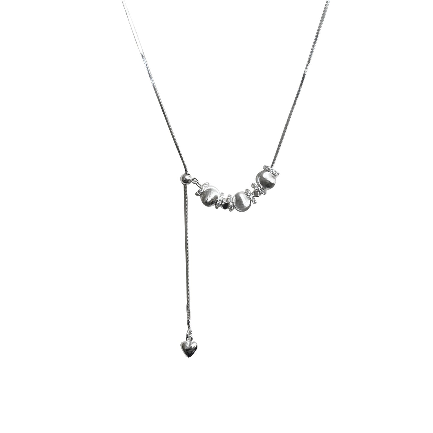 Colliers en argent sterling avec pampilles et diamants pour femmes, style coréen
