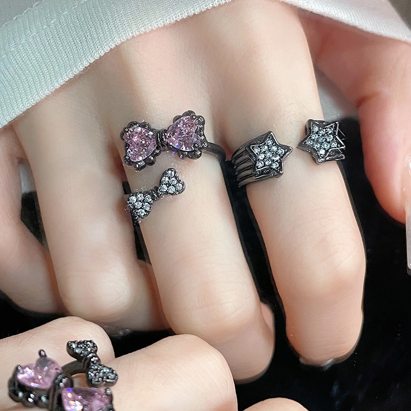 Star Open-end Female Dark Personality Affordable Luxury Rings