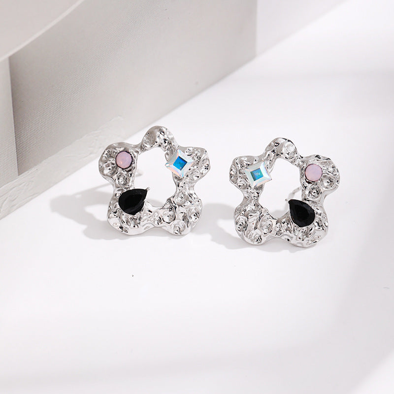 Women's Sweet Cool Style Colored Flower Affordable Earrings