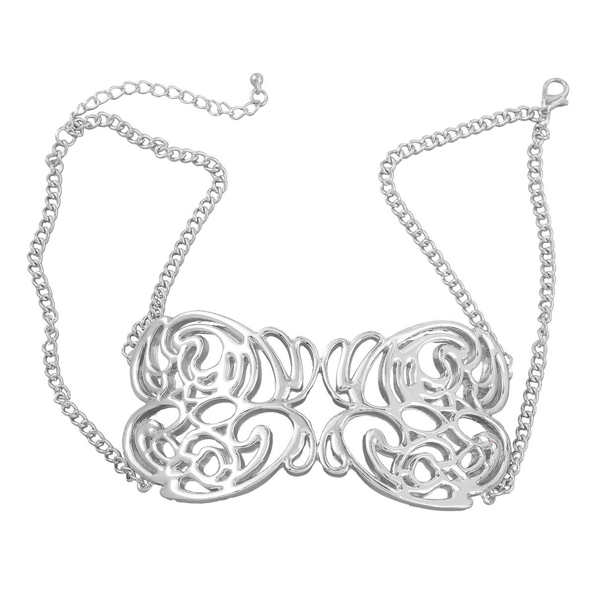 Women's Trendy Alloy Flower Letter For Vintage Necklaces