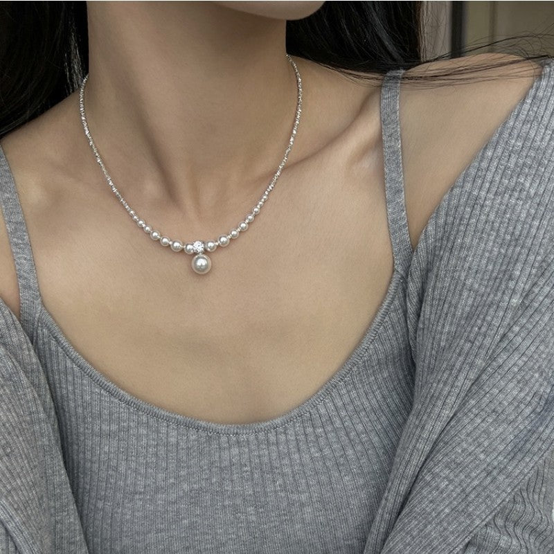 Pièces de colliers en argent français élégants de haute qualité pour femmes