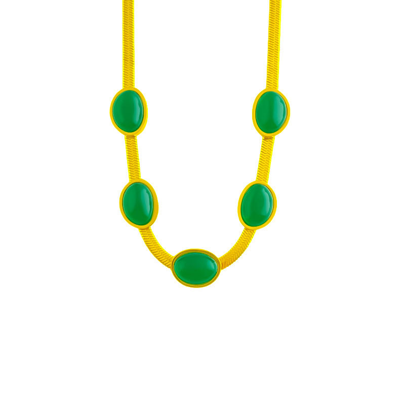 Colliers de tempérament de mode en acier titane de Style chaîne de clavicule pour femmes