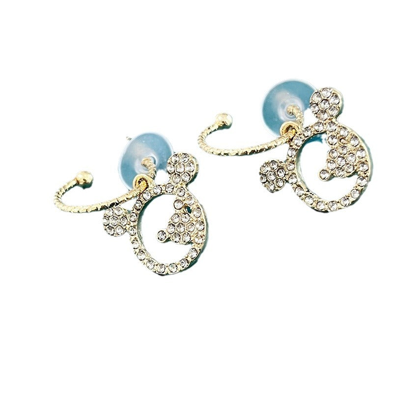 Mickey Mouse Pendelleuchte, luxuriöse Temperament-Ohrringe