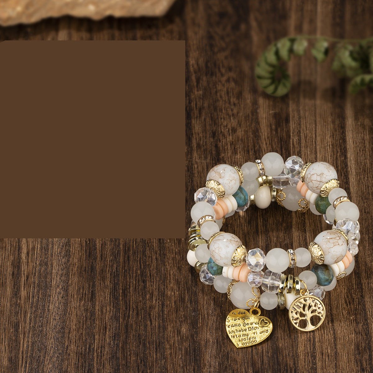 Bohemian Combination Heart-shaped Pendant Jewelry Temperamental Bracelets