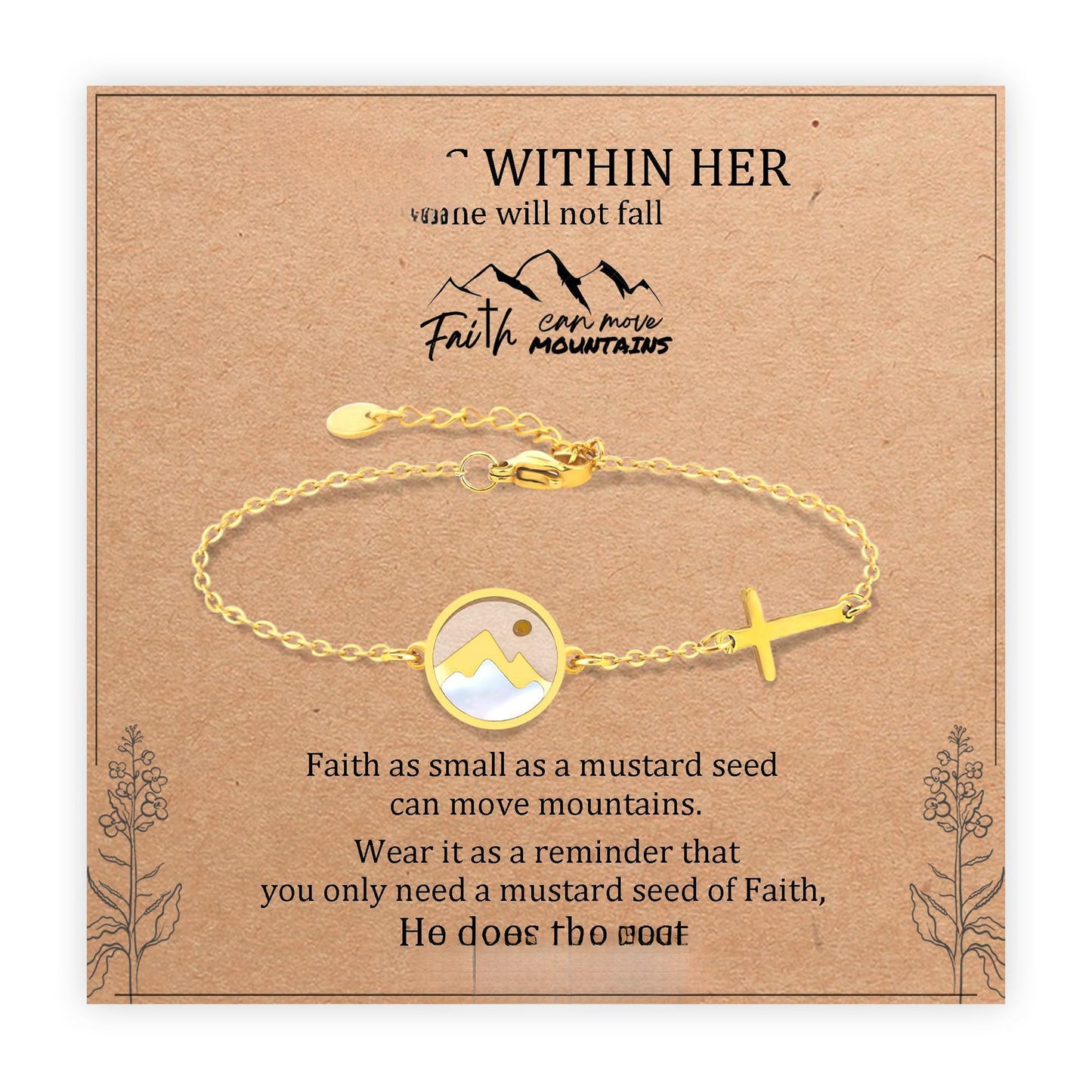 Women's & Men's Gold Vegetable Seed Stainless Steel Gold-plated Easter Gift Bracelet