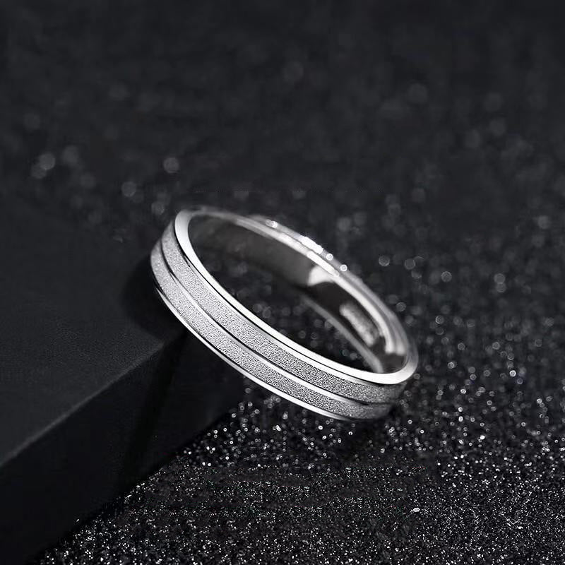 Fantastische, kostenlose, trendige, einzigartige offene Ringe mit gefrostetem Carven-Design für Herren