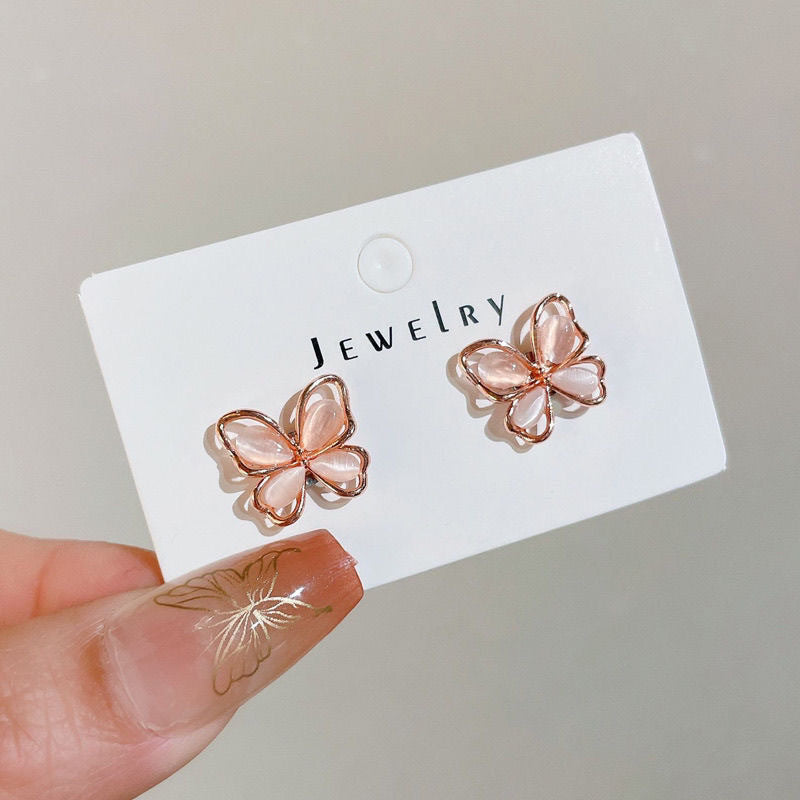 Camellia Fairy Butterfly Magnetic Female Gardenia Combination Ear Clip