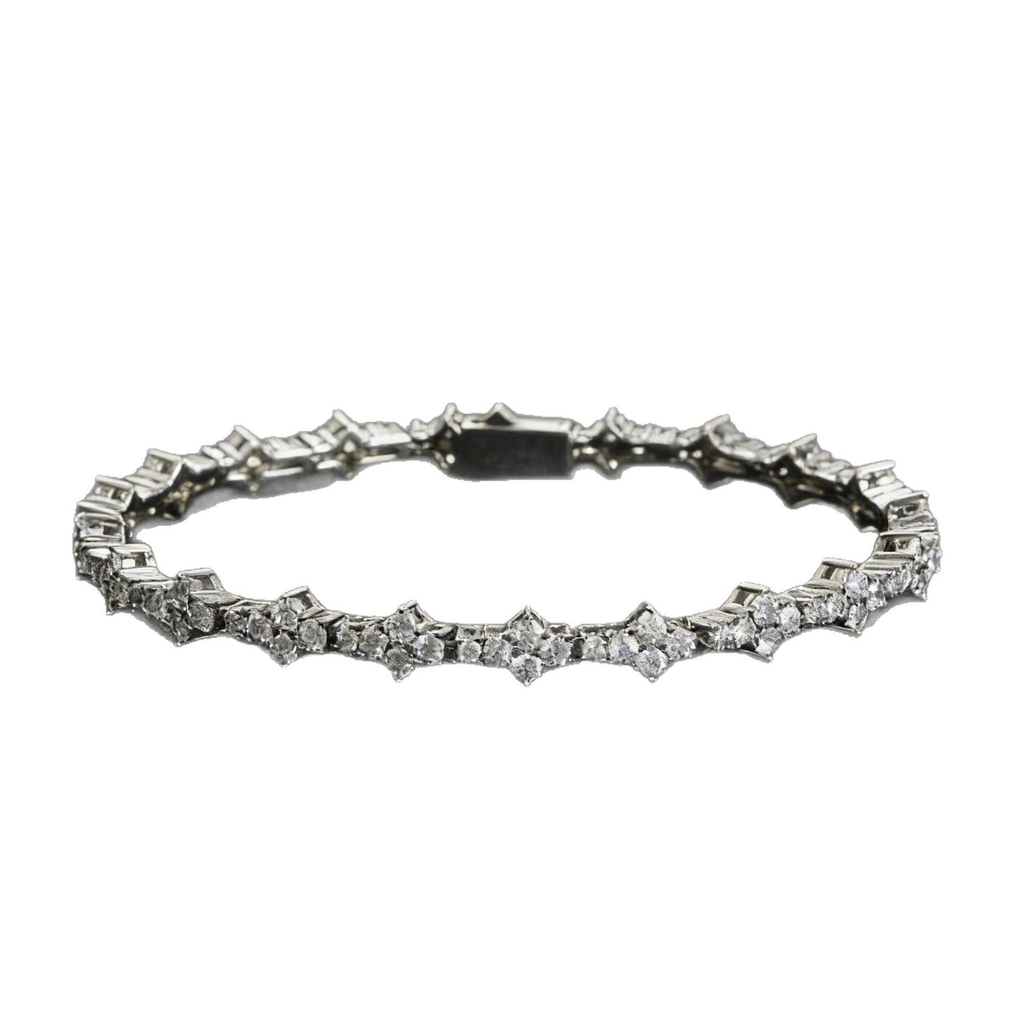 Men's Plum Cross Tennis Chain Hip Hop Zircon Fashion Spring Bracelets