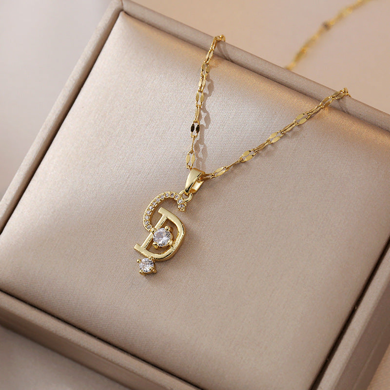 Women's Light Luxury Zircon Minority Design Clavicle Necklaces