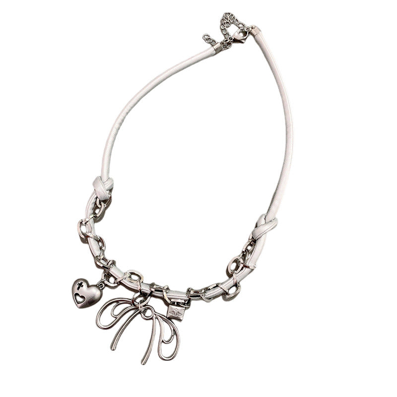 Punk Hot Style Butterfly Leather Rope For Necklaces