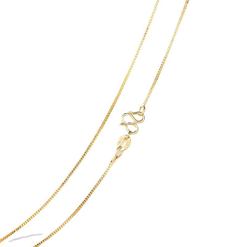 Sterling Sier Box Chain O-shaped Water Necklaces