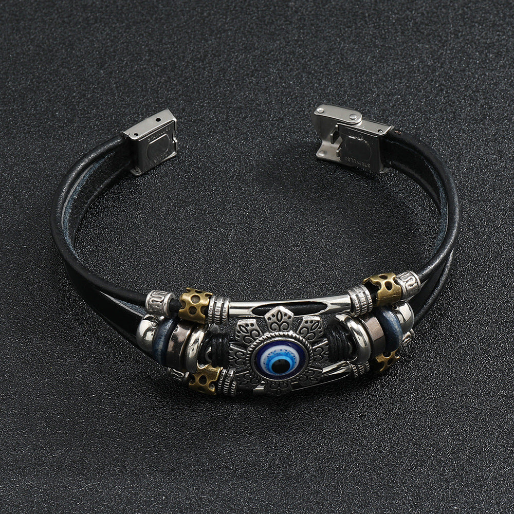Men's Eyes Alloy Accessories Stainless Steel Buckle Devil's Eye Bracelets