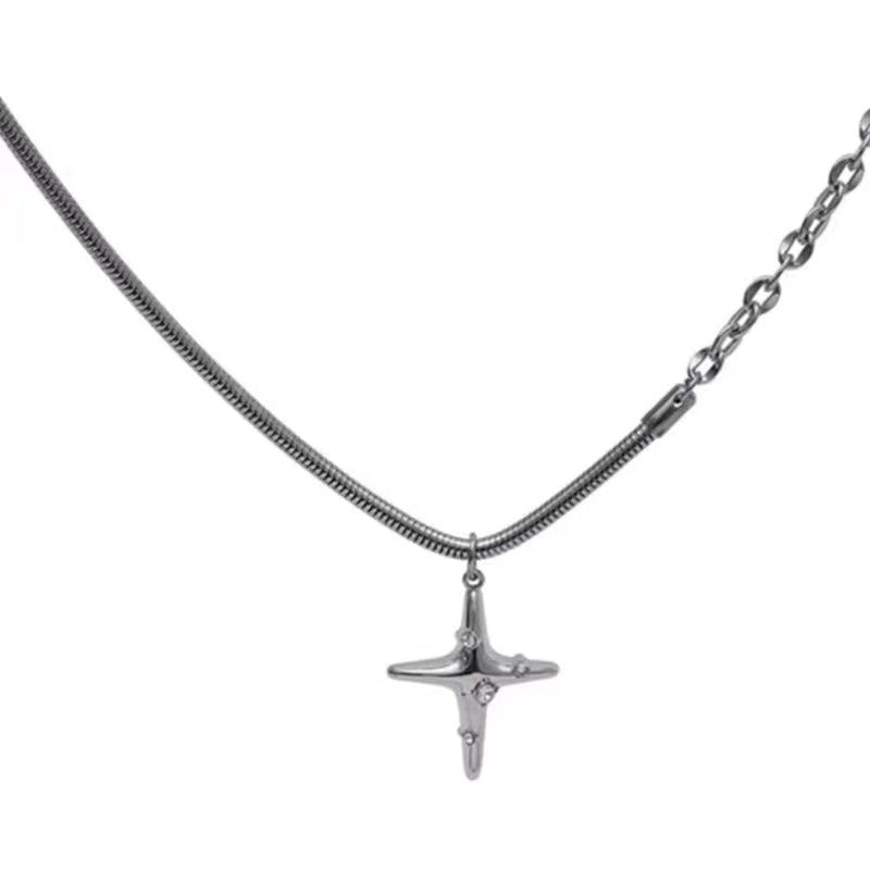 Male And Female Personality Light Luxury Diamond Inlaid Clavicle Necklaces