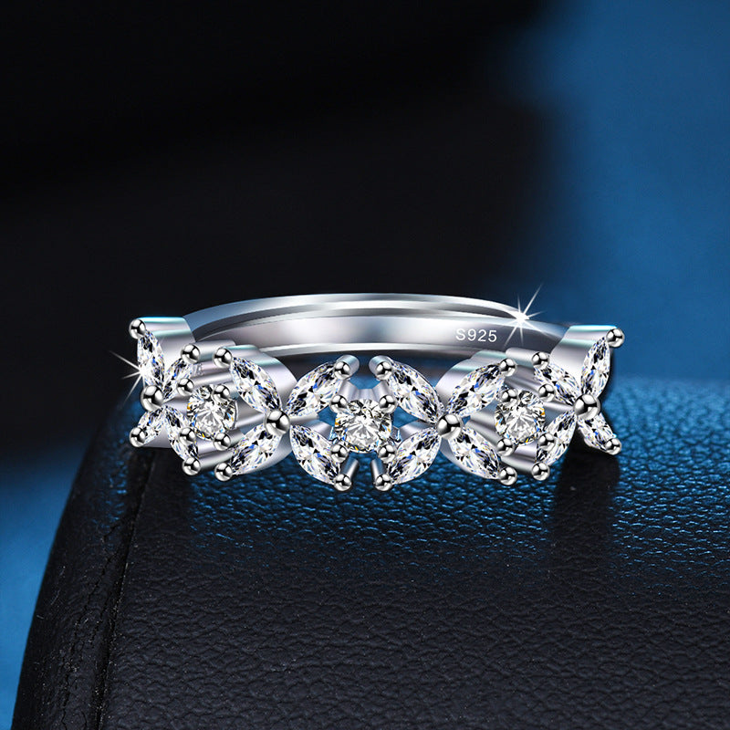Women's Style Fashion Irregular Zircon With Diamond Personality Rings