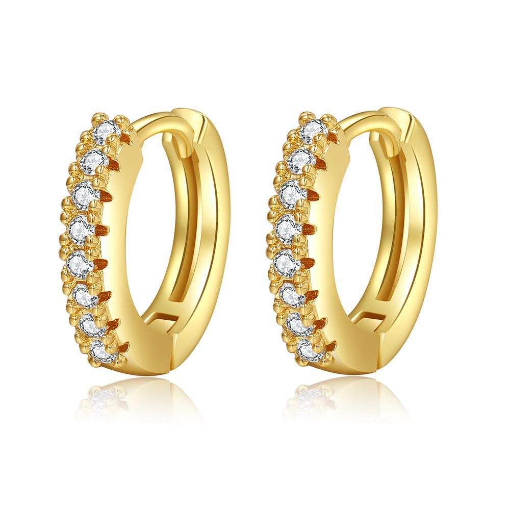 Color Zircon Geometric Ear Simple Graceful Earrings