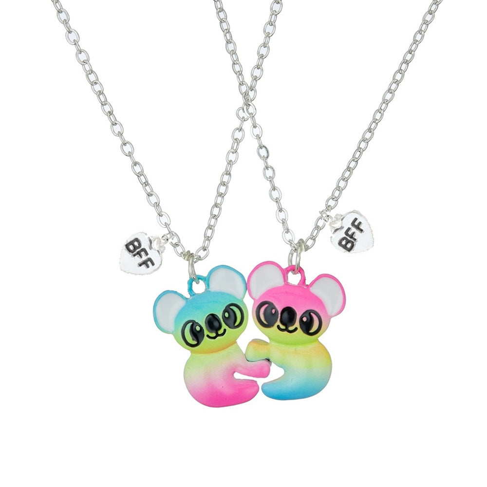 Koalas colorés bon ami colliers de mode mignons