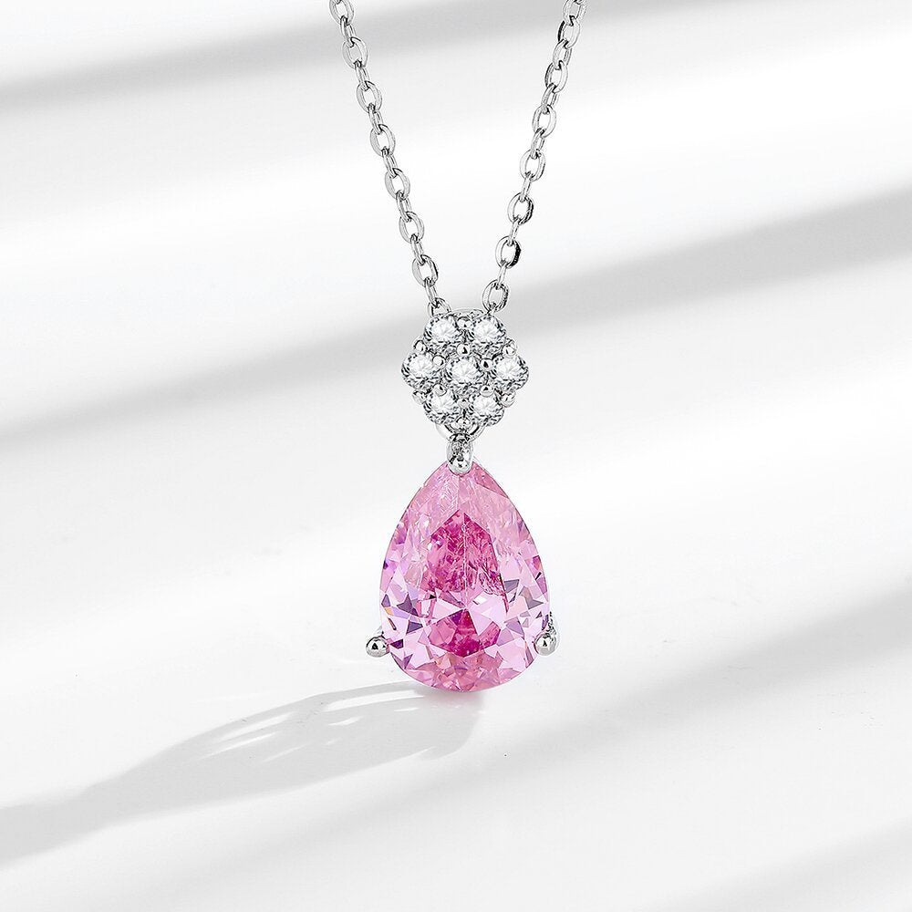 Live Broadcast Light Luxury High-grade Female Colored Gems Personality Necklaces