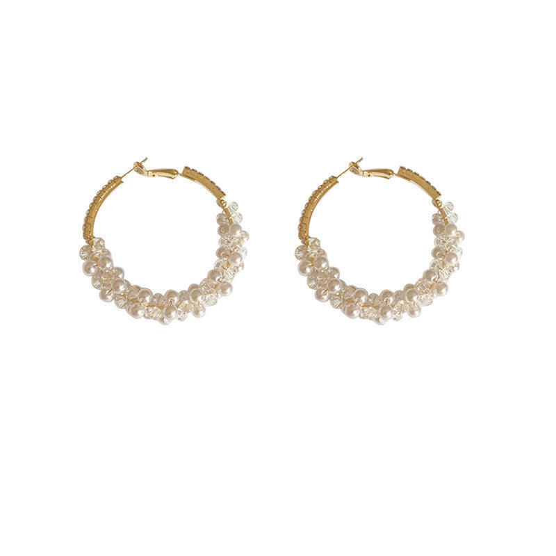 Minority Advanced Exaggerated Crystal Large Round Gentle Rings