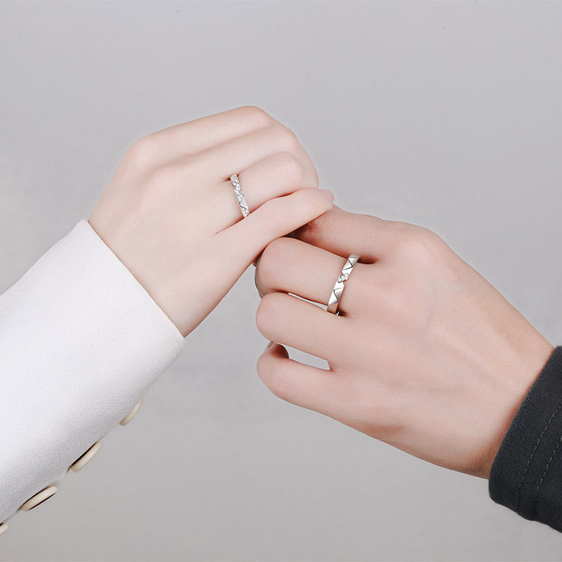 Bagues de mariage plaquées or simples Sier Moissanite