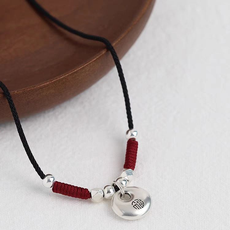 Colliers de clavicule en argent sterling avec serrure de sécurité pour femme