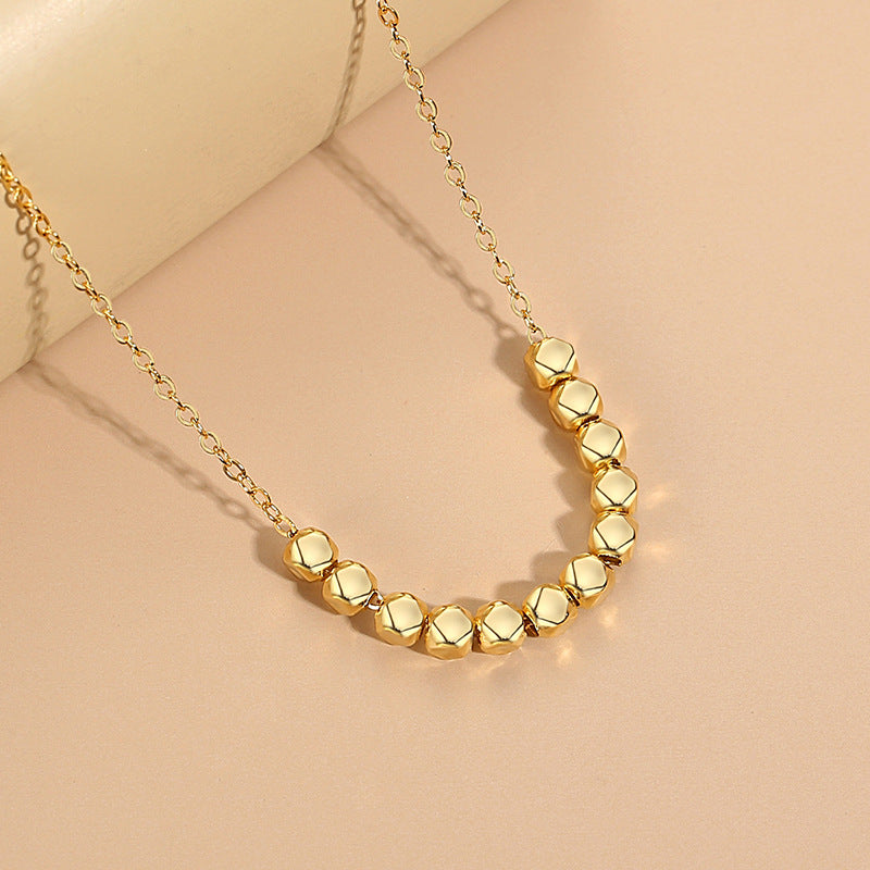 Several Two Clavicle Chain Fashion Small Cube Necklaces