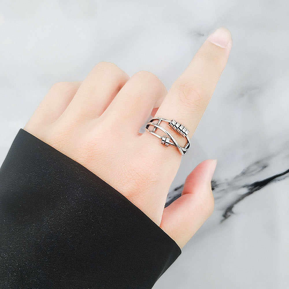 Women's Fashion Personality Rotatable Smart Design Cross Rings