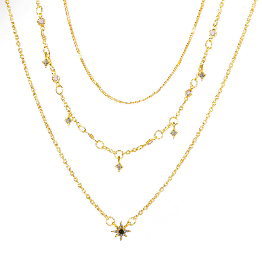 Women's Popular Fashion Pendant Eight Awn Star Necklaces
