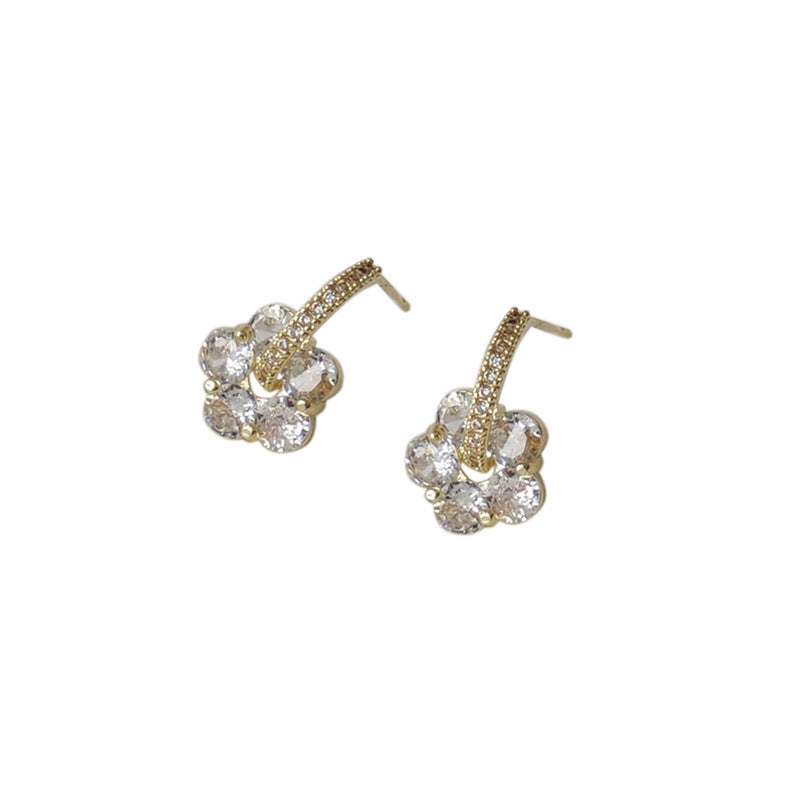 Zircon Flower Bright Eyes Direct Store Sier Rings