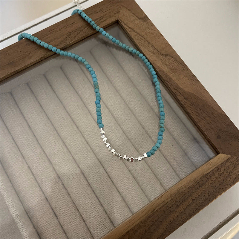 Femmes et hommes perles pour la lumière luxe minorité tempérament de haute qualité colliers en titane