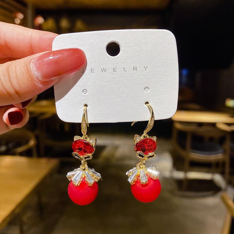 Women's Tassel Eardrops Trendy Fairy Face Slimming Earrings