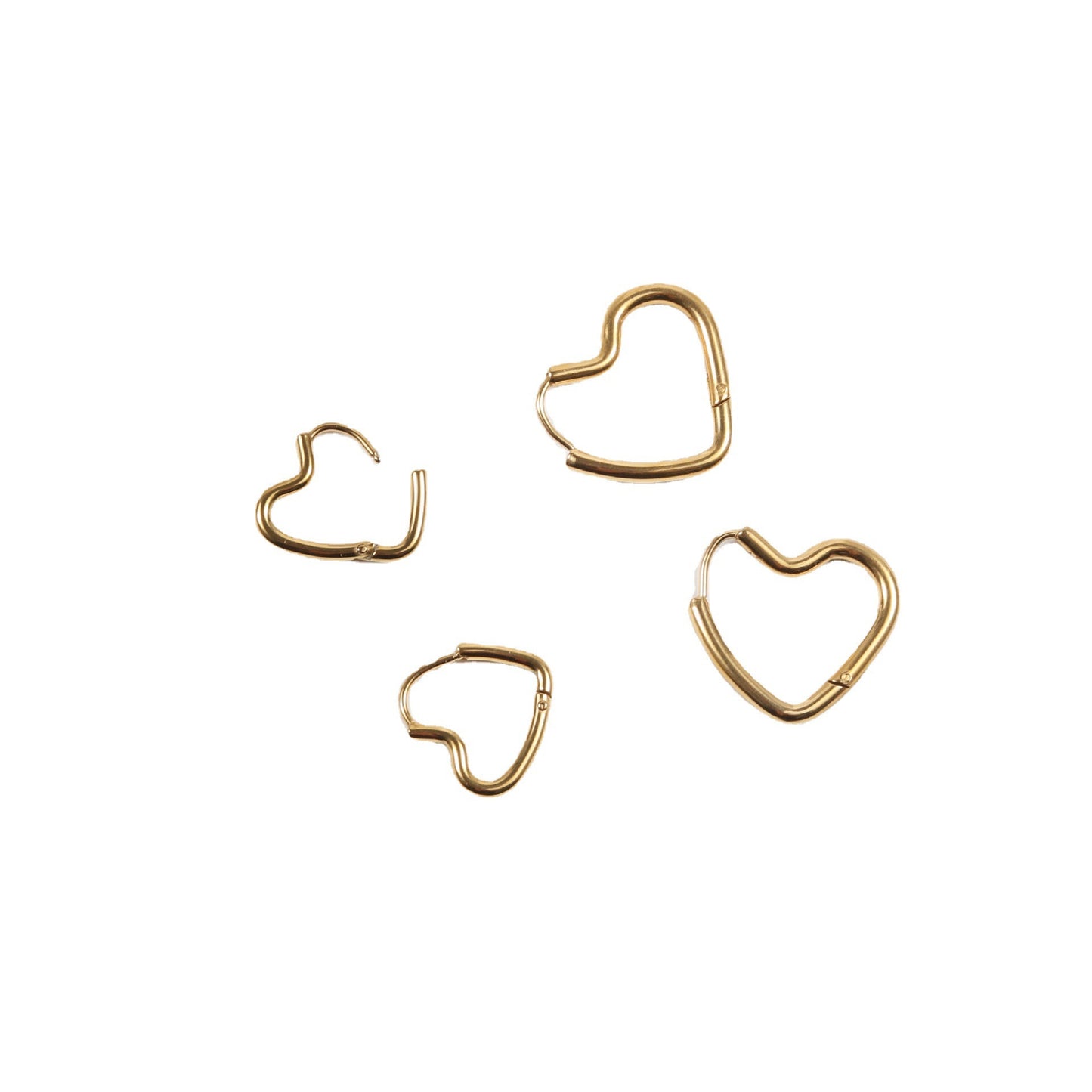 Korean Style Retro Love Ear Clip Stud Earrings