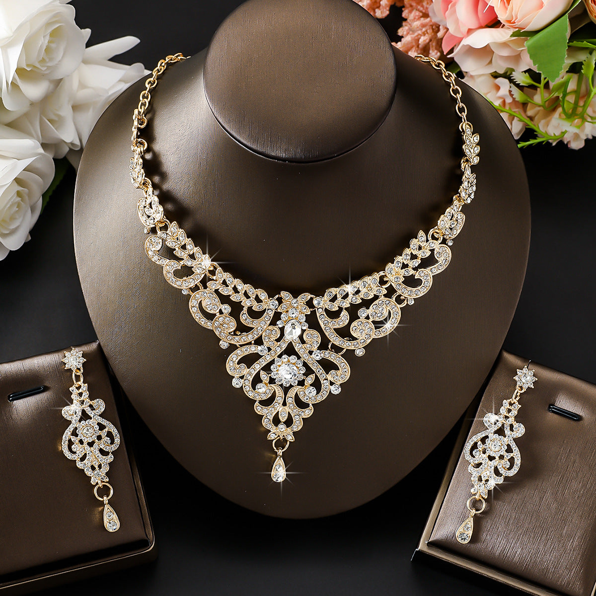 Vintage Court Style Two-piece Bridal Wedding Suit High Jewelry Set