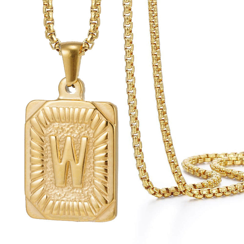 Colliers dorés simples en acier inoxydable Hip Hop pour hommes