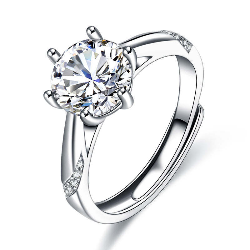 Women's Fashion Simple Karat Diamond Proposal Source Rings