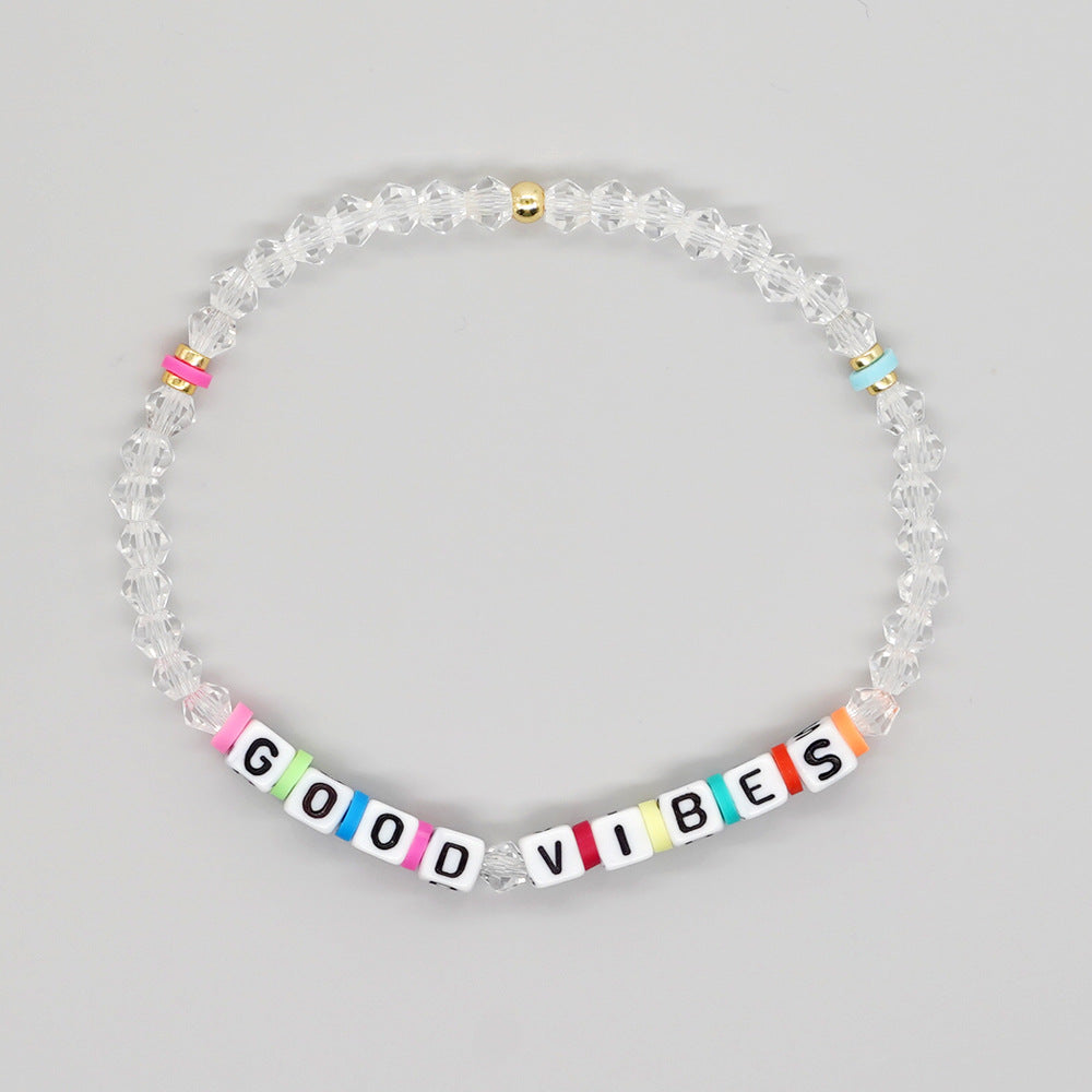 Perlen bunte Polymer Clay Kristall handgefertigte Armbänder