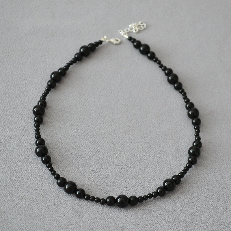 Colliers en agate noire pour femmes, niche tendance, Cool et créatif, Design