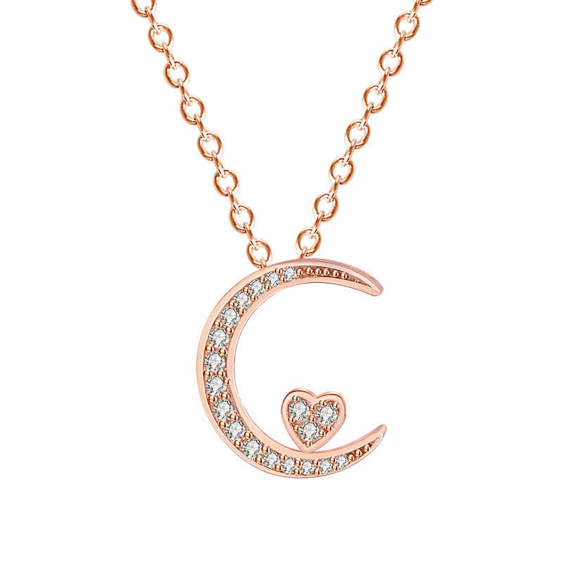 Women's Golden Star Moon Clavicle Chain Love Necklaces