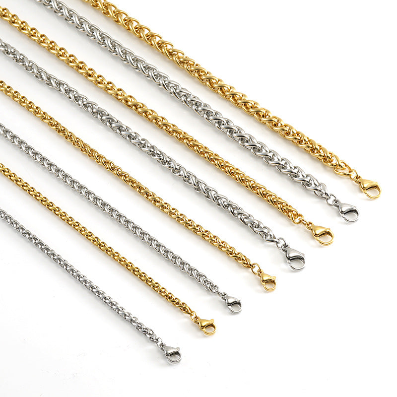 Steel Gold Keel Chain Pendant Finished Necklaces