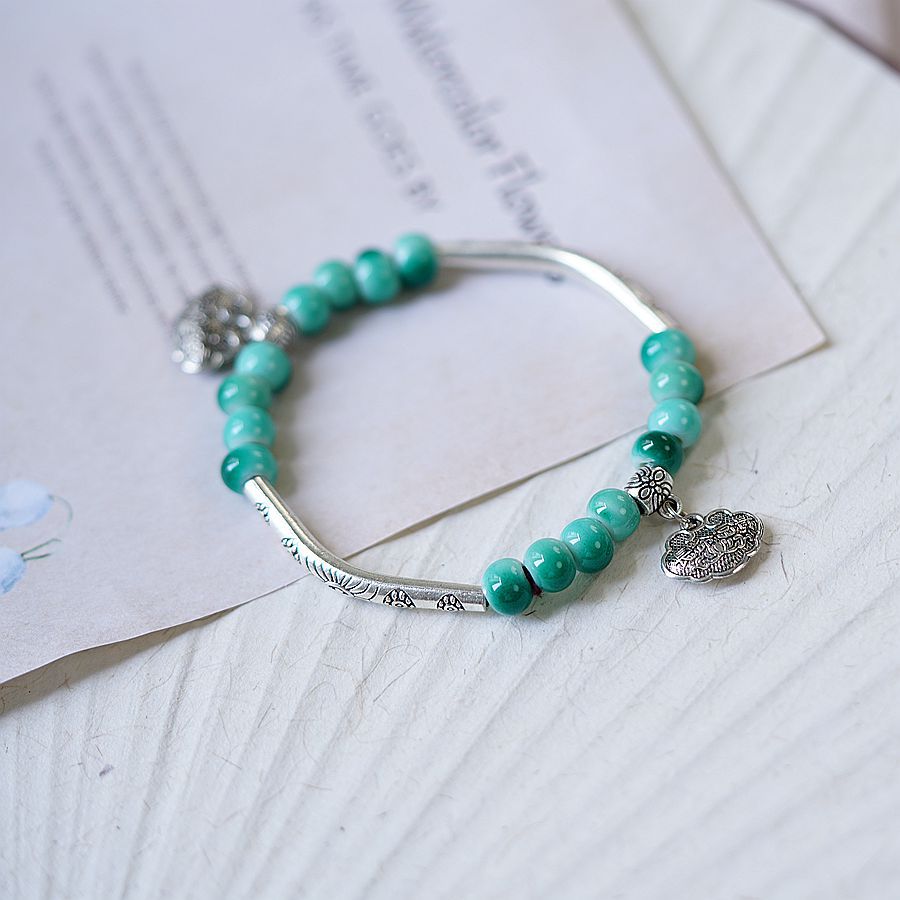 Handmade Ceramic Mori Style Female Ethnic Bracelets