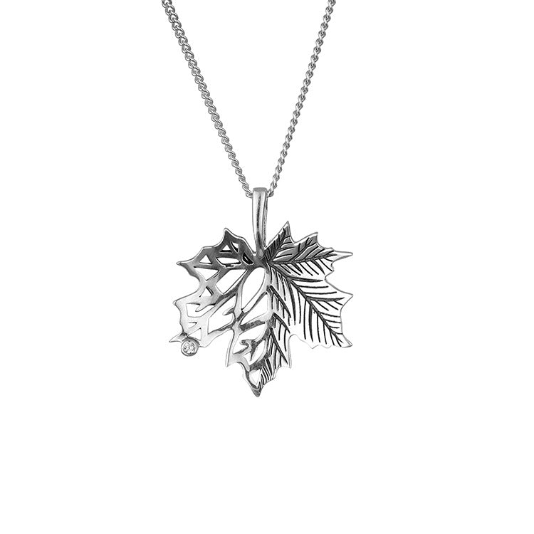 Trendige, einzigartige High-Street-Ornament-Halsketten für Damen und Herren sowie Ahornblatt-Halsketten