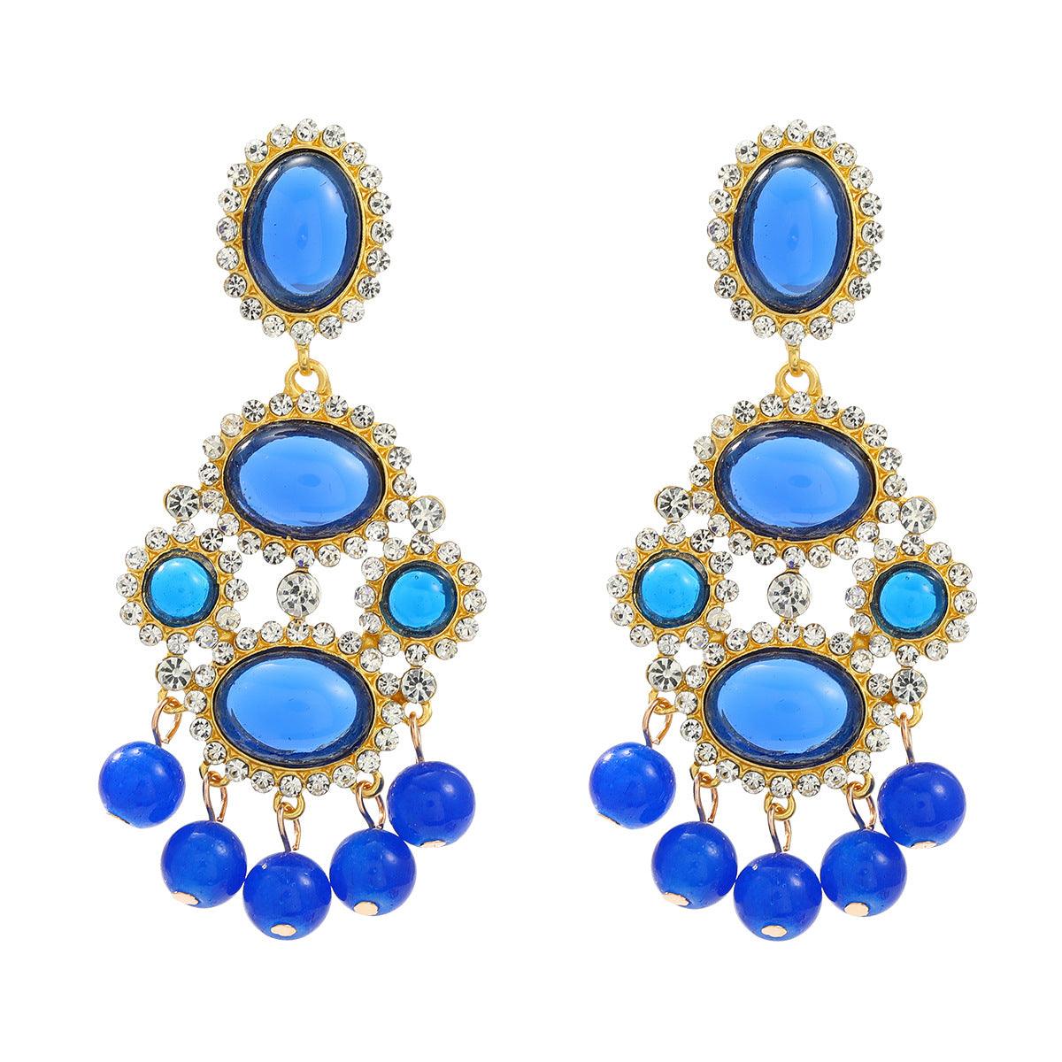 Women's Exaggerated Retro Tassel Bohemian Ethnic Style Earrings