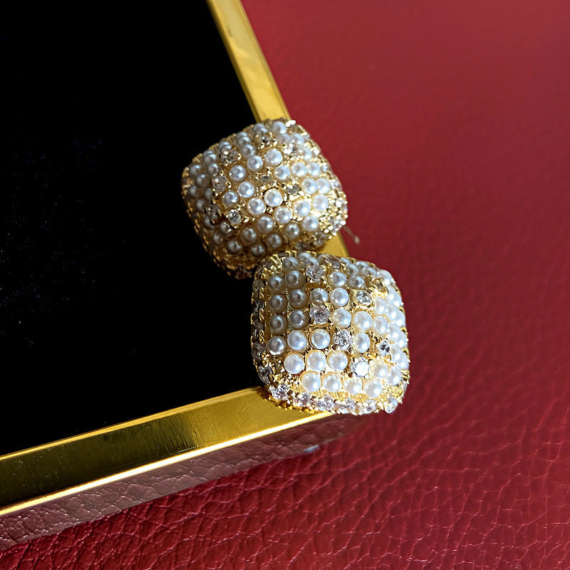Diamond Pearl Affordable Luxury Style High-grade Earrings