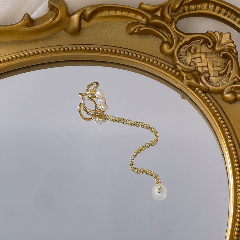Chaîne de casque, Clip d'oreille femelle, boucles d'oreilles sans fil